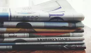 stack of newspapers